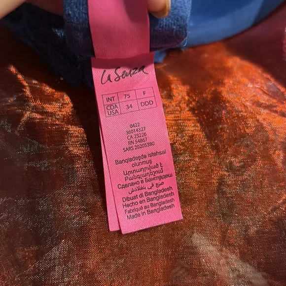 La SENZA Midnight Blue Lace full coverage Bra - Picture 6 of 7